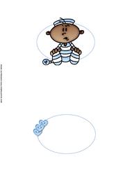 Yipeee I'm Here New Baby Boy Ethnic Insert