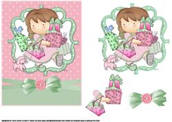 Izzy Goes Shopping for Her Birthday Quick Card