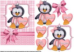 Christmas Penguin Daughter Quick Card