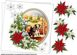8x8 Vintage Westy with Poinsettia Christmas