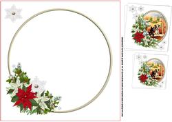 8x8 Vintage Westy with Poinsettia Christmas Insert Plate