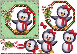 Happy Penguin Girl Christmas