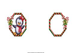 Happy Penguin Girl Christmas Insert