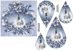 Winter Flower Extravaganza Teardrop Pyramid