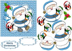 Santa Lets Go Home Blue