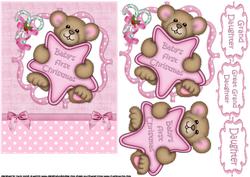 Baby Girls First Christmas Quick Card