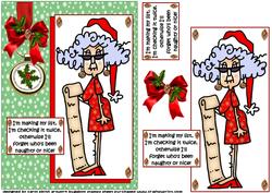 Stella is Checking Her Christmas List Quick Card