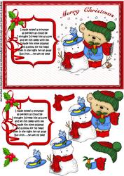 Teddy Made a Snowman with Verse