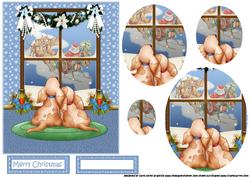 Puppy Look There's Santa Oval Pyramid