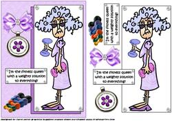 Stella the Fitness Queen Quick Card