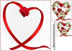 8x8 Valentines Floral Heart Insert Plate