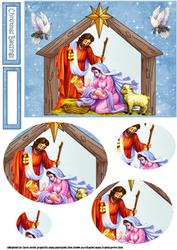 Christmas Blessings Nativity Pyramid