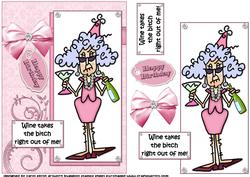 Stella Says Wine is Good for Her Quick Card