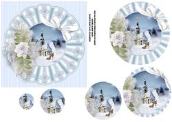 Ice Blue Christmas Pyramid