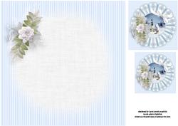 8x8 Ice Blue Christmas Insert Plate