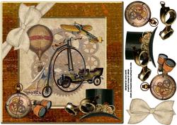 8x8 One for the Men Vintage Steampunk