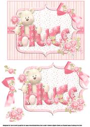 Cute Bear Hugs Quick Card