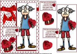 Gus Has Chocs for His Valentine Quick Card