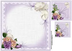 8x8 Antique Roses and Pearls Insert Plate