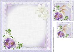 8x8 Sophisticated Lady with Flowers and Pearls Insert Plate