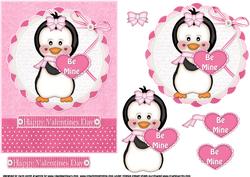 Cute Penguin Be Mine Valentine
