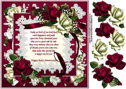 8x8 Ruby Wedding Roses