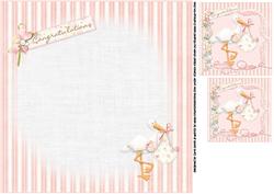 8x8 New Baby Girl Insert Plate