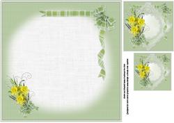8x8 Daffodils for Easter or St Davids Day Insert Plate