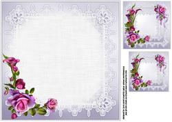 8x8 Calla Lilies and Roses Insert Plate