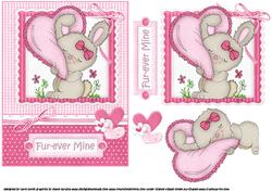 Fur-ever Mine Bunny Valentine Quick Card