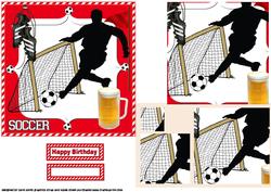 Football and a Pint Red and White Pyramid