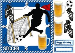 8x8 Football and a Pint Blue and White