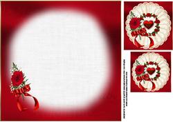 8x8 Single Rose for My Valentine Insert Plate