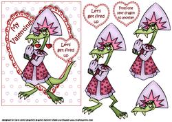 Doris the Dragon Valentine