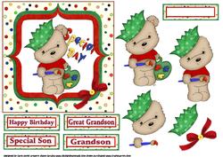 Ted's Special Day Decoupage