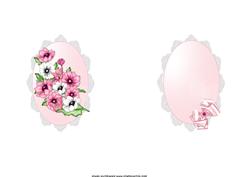 Beautiful Flowers on Satin Ruffle and Lace Insert