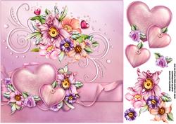 8x8 Floral Hearts