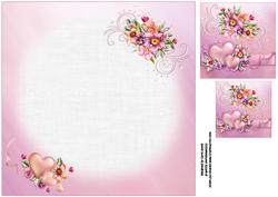 8x8 Floral Hearts Insert Plate