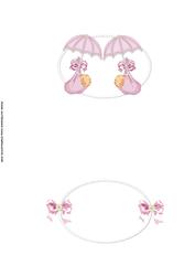 New Baby Girl Twins Pyramid Insert