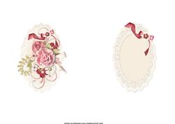 Shabby Chic Vintage Roses Decoupage Insert