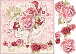 8x8 Shabby Chic Vintage Roses