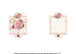 Shabby Chic Vintage Roses and Butterflies Insert