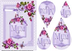 Roses for Mum Lavender Teardrop Pyramid