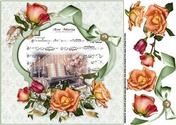8x8 Love Music and Roses