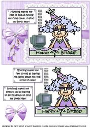 Stella is Feeling Old Quick Card