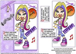 Teen Diva Loves Music Quick Card
