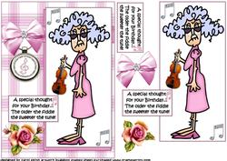 Stella Plays a Sweet Tune Quick Card