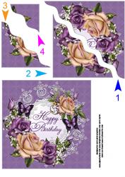 Vintage Roses for Your Birthday Side Stacker