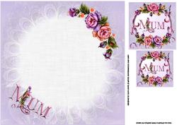 8x8 Circle of Flowers for Mum Insert Plate