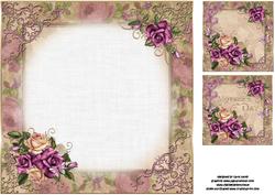 8x8 Vintage Roses for Mothers Day Insert Plate